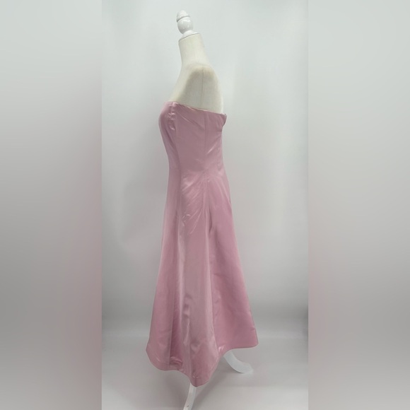 Ralph Lauren Collection Purple Label Silk Midi Dress Pink 1999 90s Strapless - Picture 4 of 16